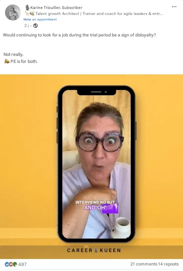 Voorbeeld LinkedIn post (tekst + video)