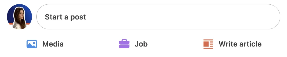 Begin een LinkedIn bericht