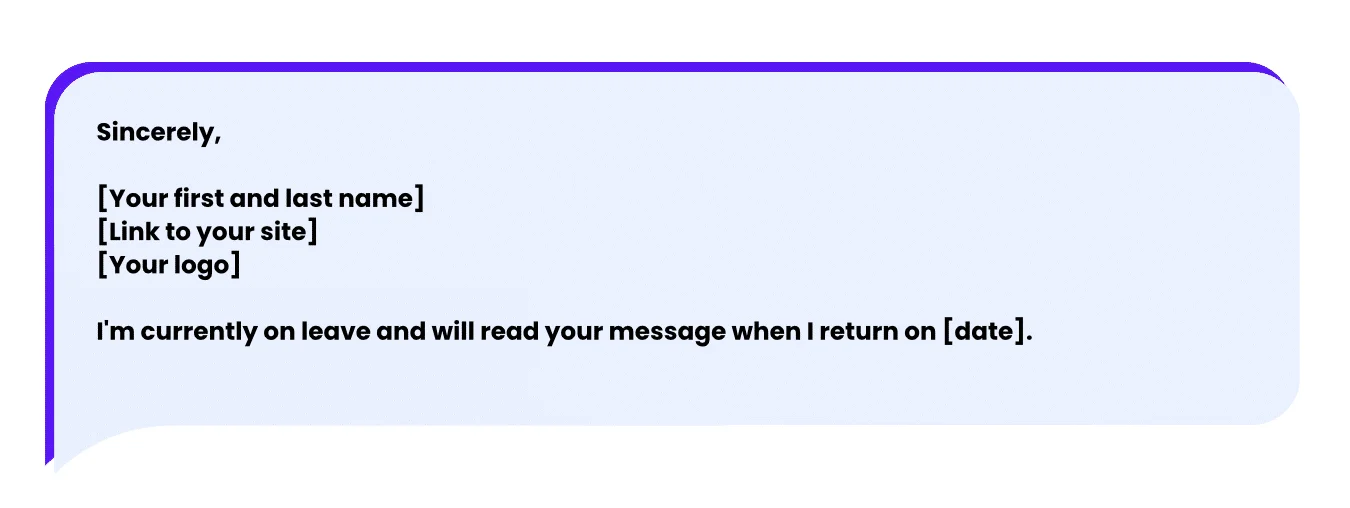 mail signature