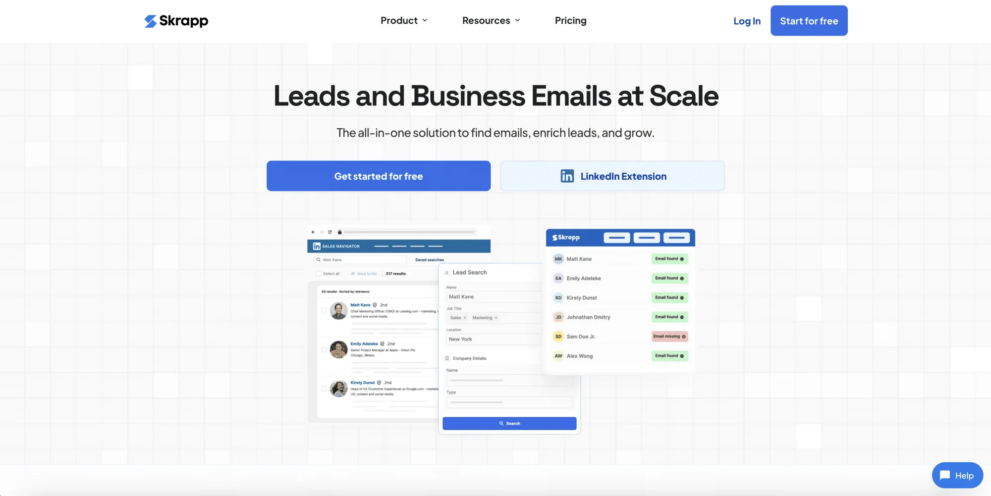 Alternative ai Seamless : Skrapp.io.