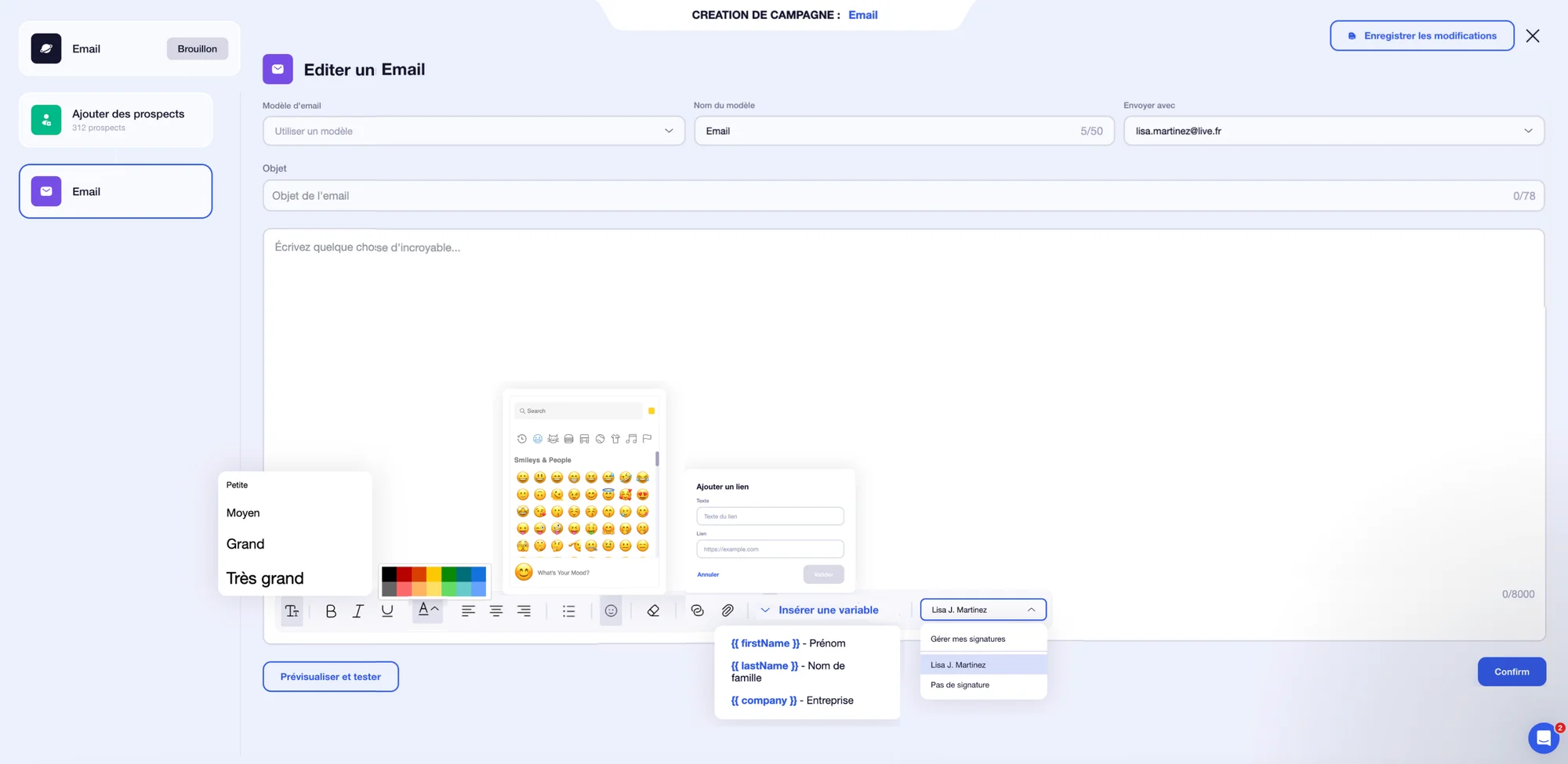 Enrichir vos cold email avec Waalaxy