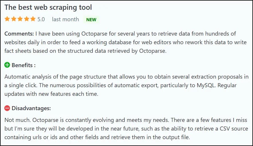 Octoparse-Bewertungen