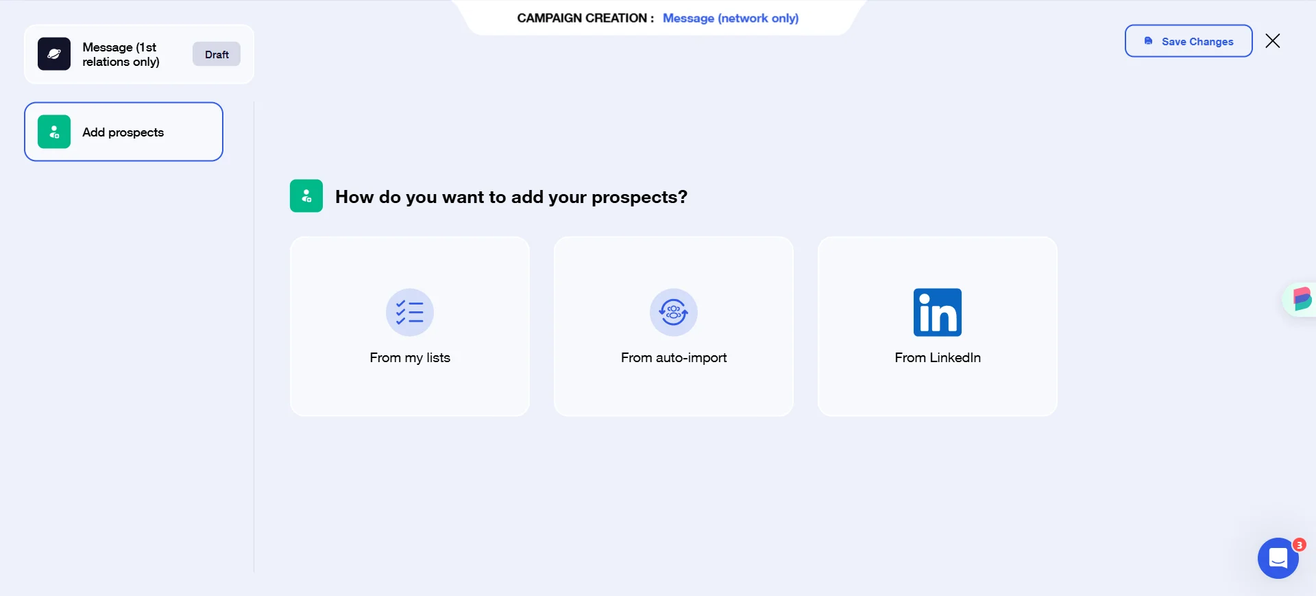 Add prospects to Waalaxy campaign