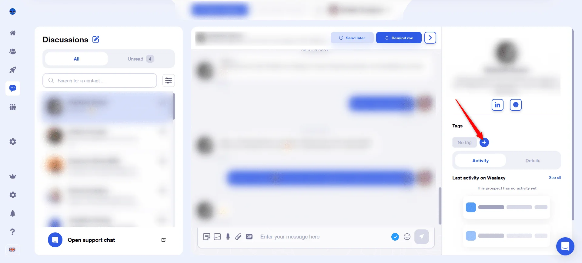 tag prospects from LinkedIn