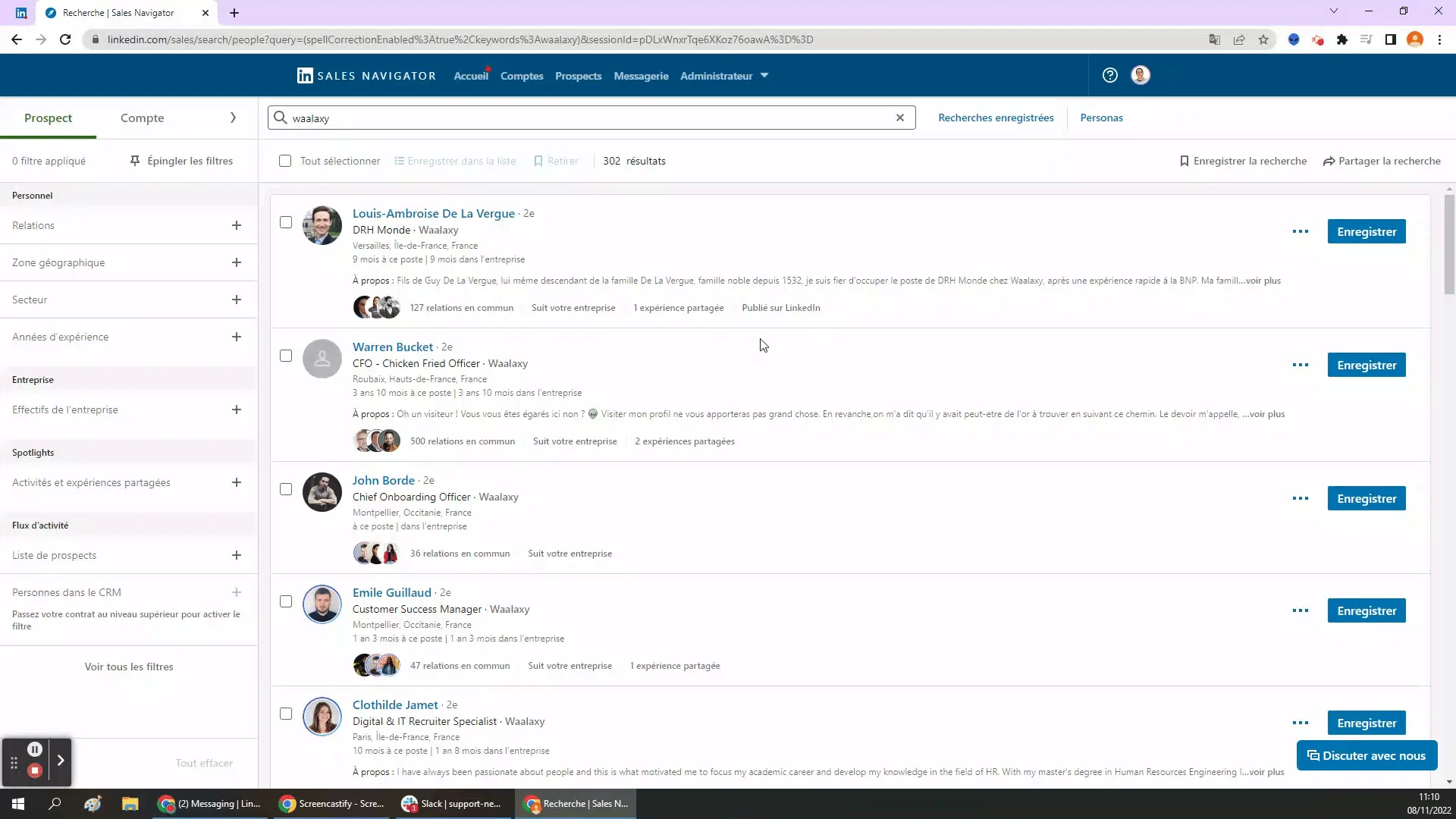 Import from a Sales Navigator search