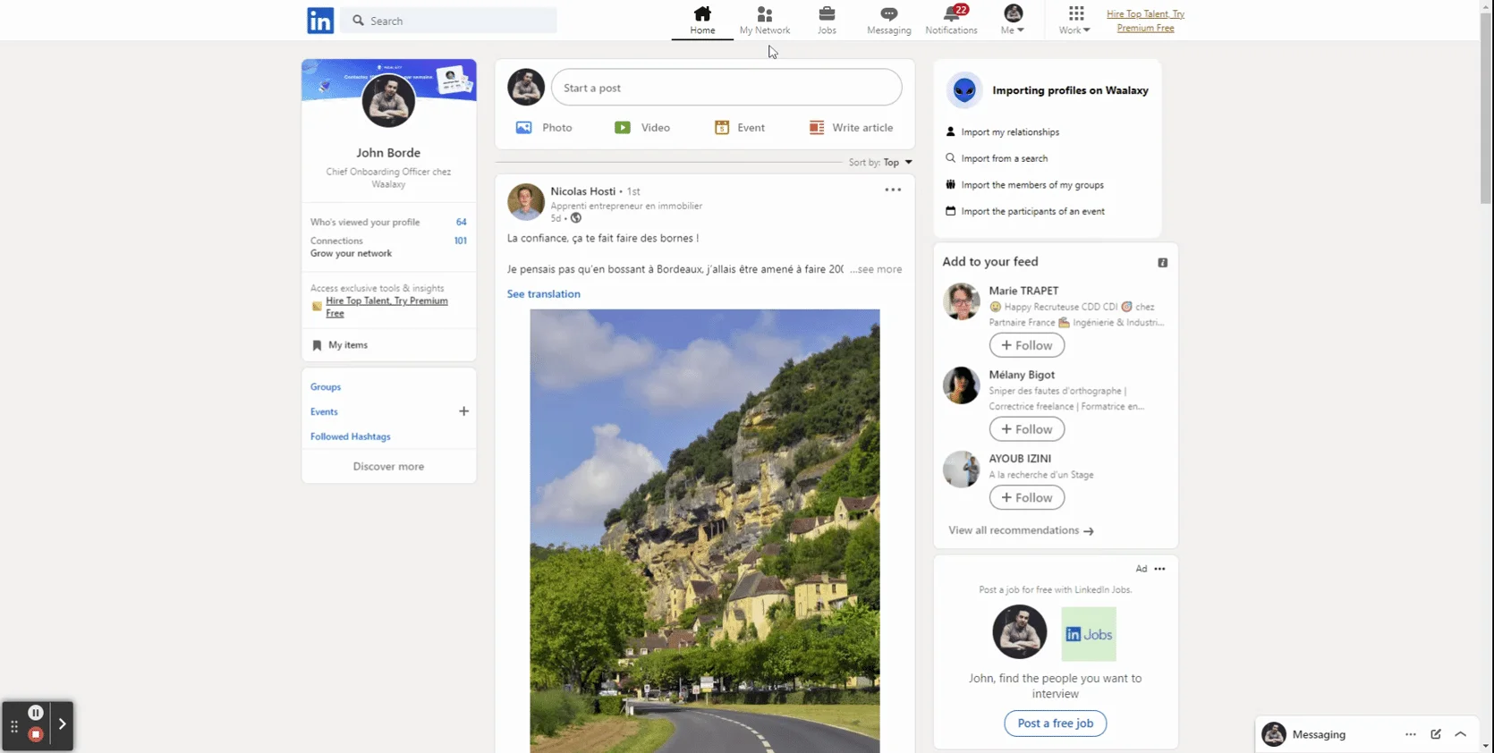 Import your LinkedIn contacts