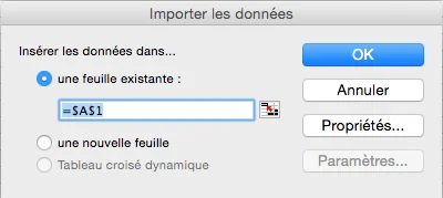 importare csv