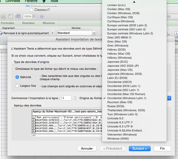 importar csv