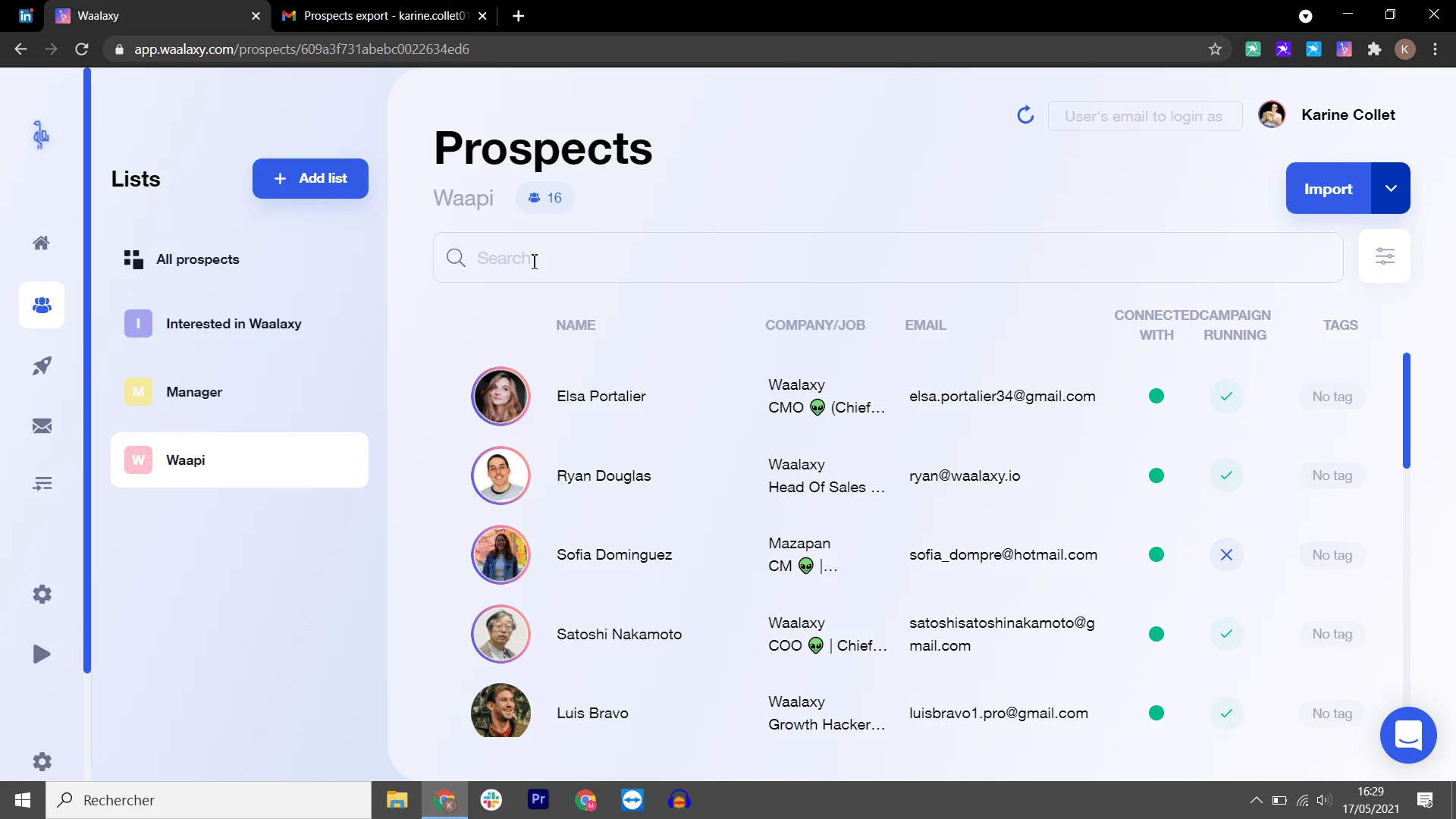 CSVExport de liste de prospects LinkedIn Sales Navigator VS Waalaxy.