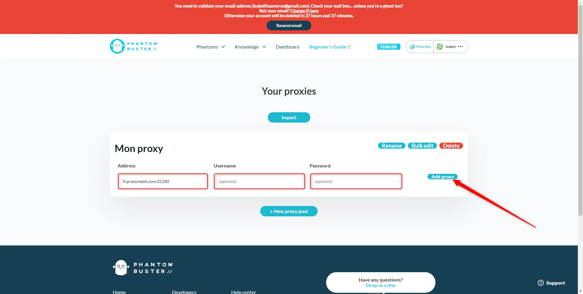 compte Proxymesh