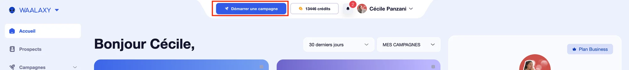 démarrer une campagne avec waalaxy