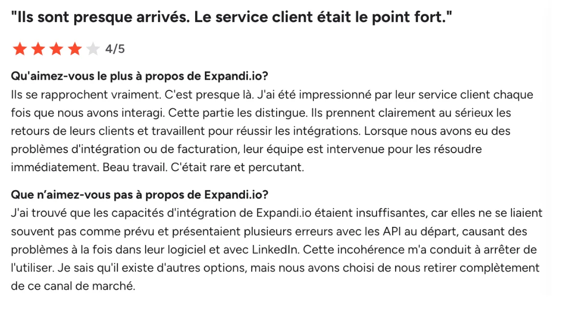 Expandi avis client