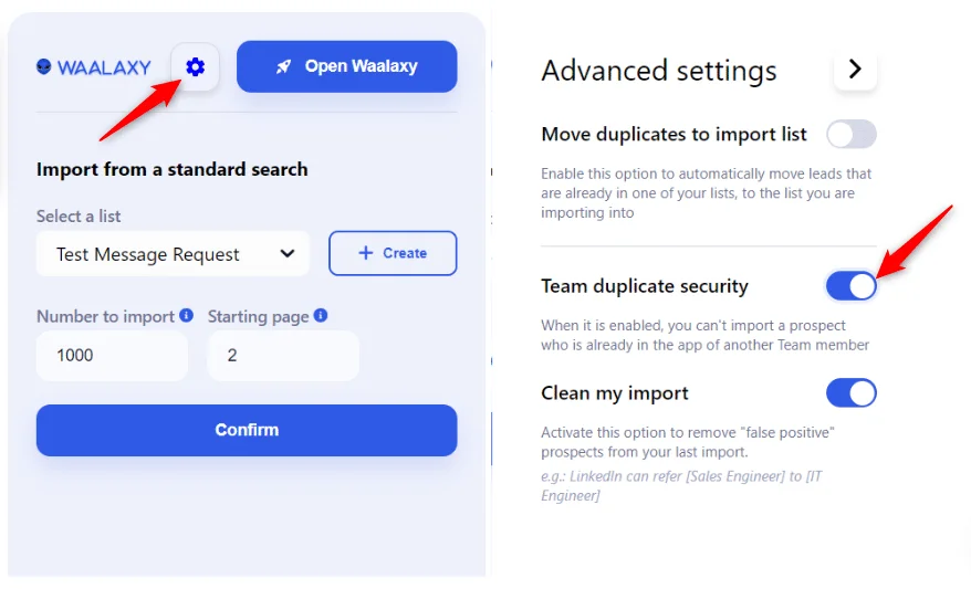 activate the anti-duplicate control
