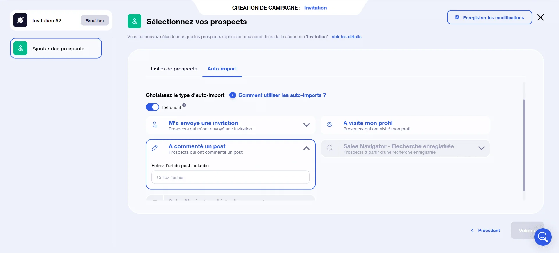 ottenere i potenziali clienti che commentano un post su LinkedIn