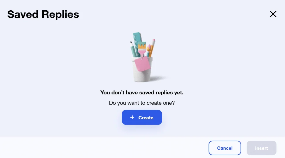 Create saved replies