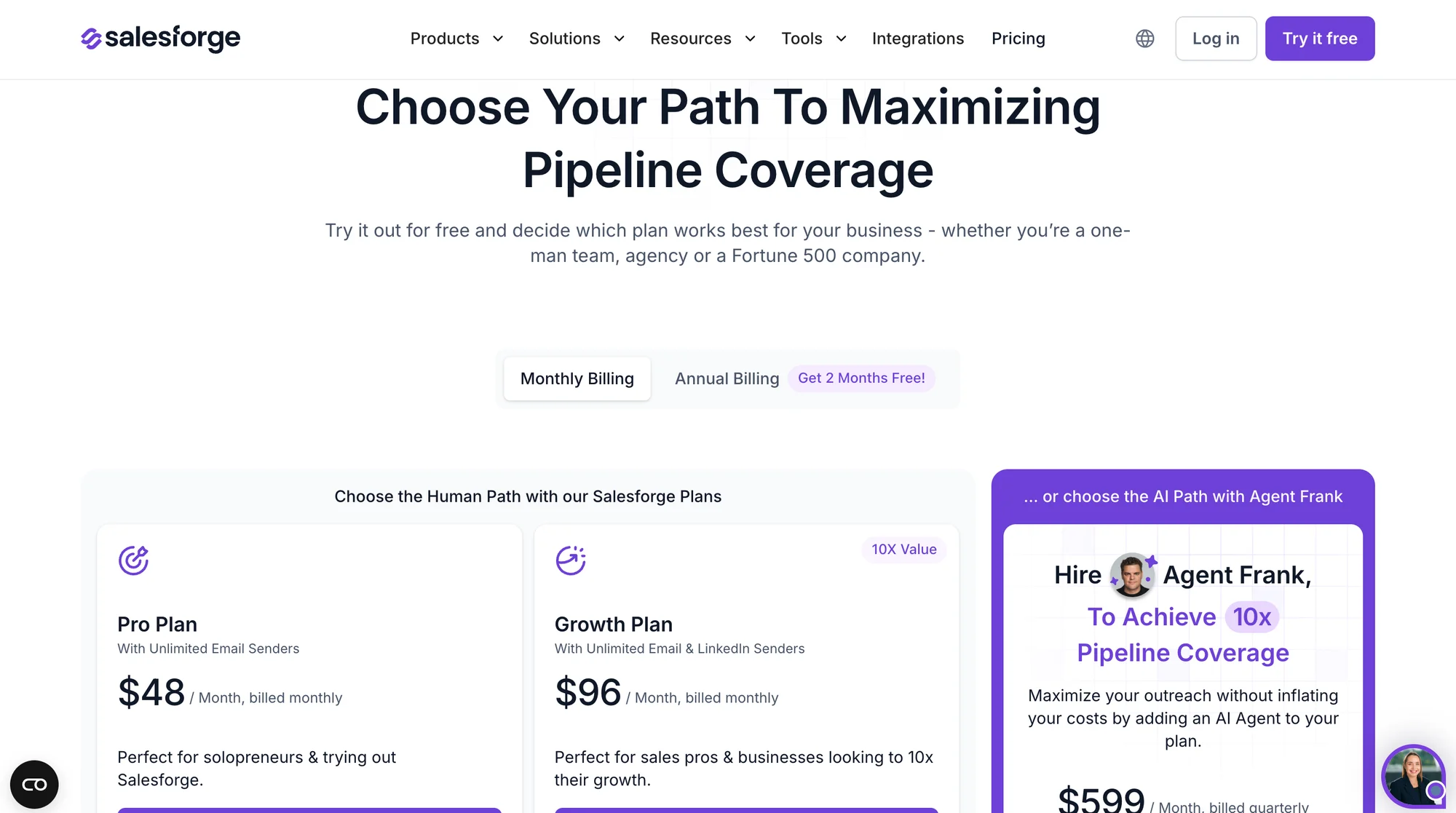 Salesforge pricing