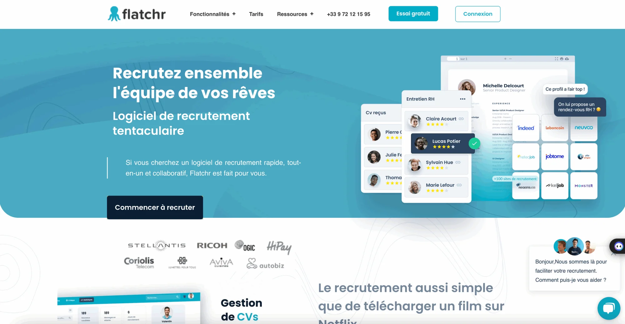 Recruitment automation: Flartchr (ATS).