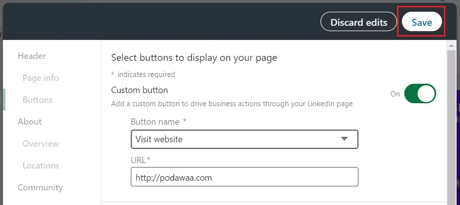 buttons to display on your page