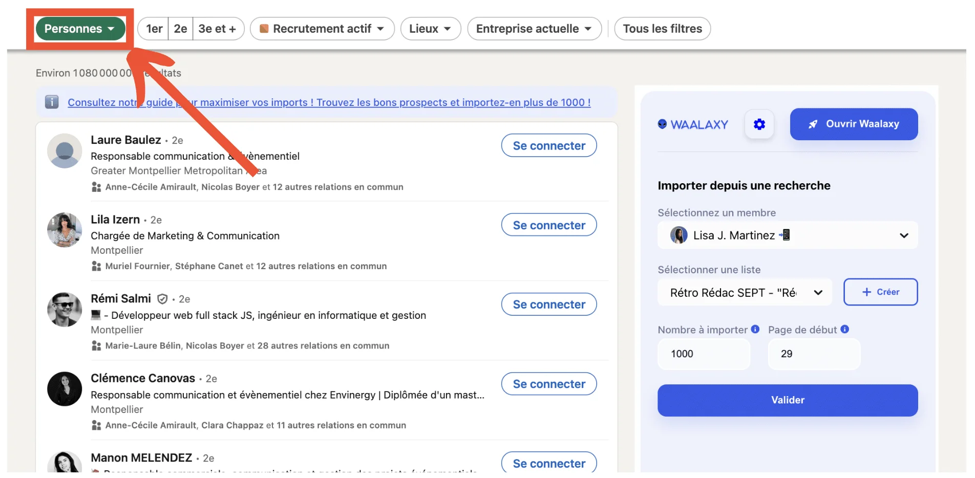 Direcionamento para o LinkedIn