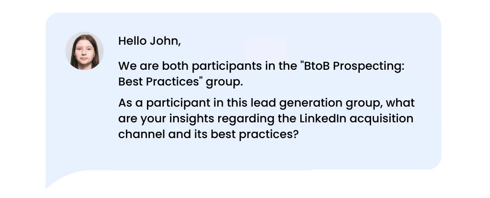 Exemplo de mensagem de convite do LinkedIn - Grupos do LinkedIn.