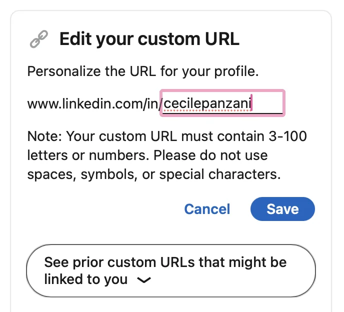 How to customize your LinkedInURL