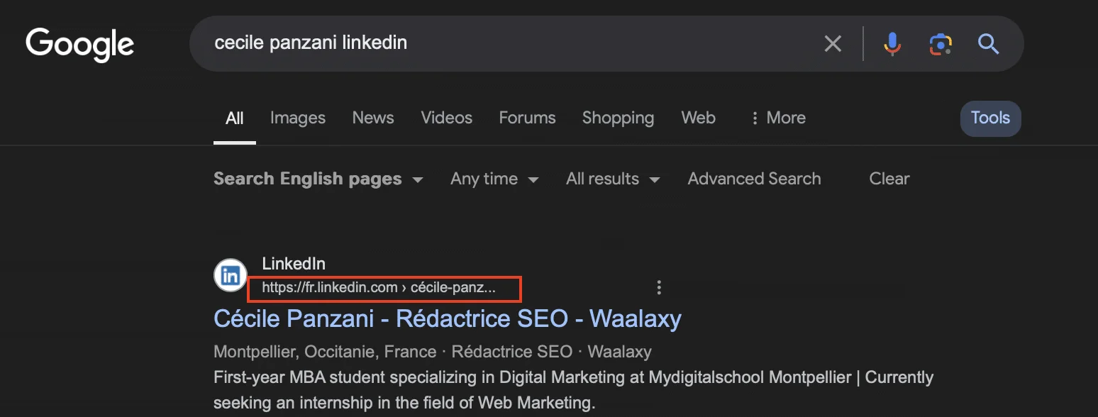 Using a search engine