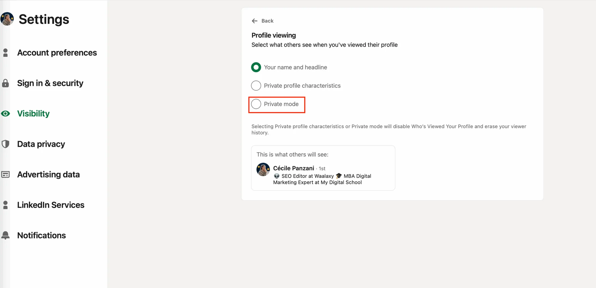 einen LinkedIn-Kontakt löschen