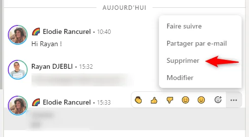 supprimer message sur linkedin