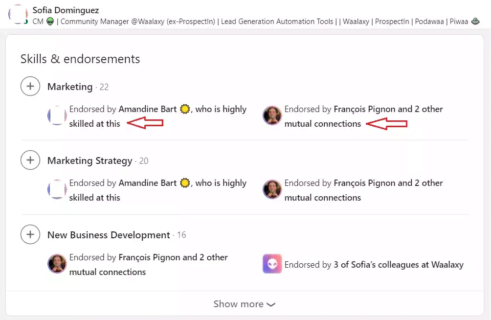 suggestion de Recommandation LinkedIn