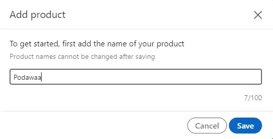 nom produit LinkedIn