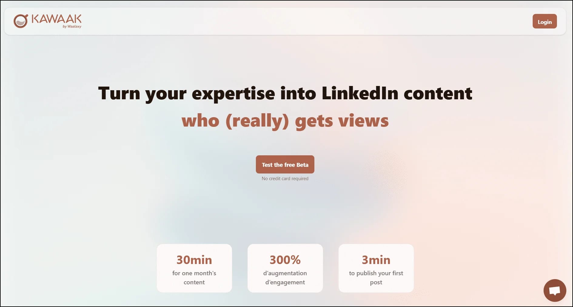 write content on LinkedIn with Kawaak