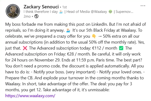 Formatação de posts no LinkedIn