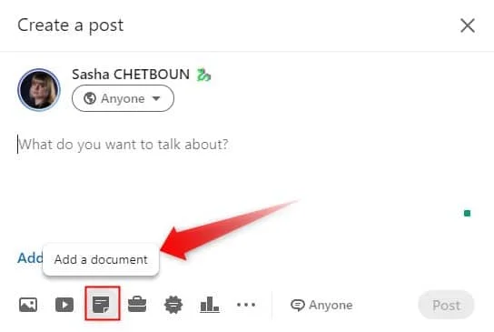 add a document to a post