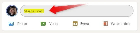 start a post