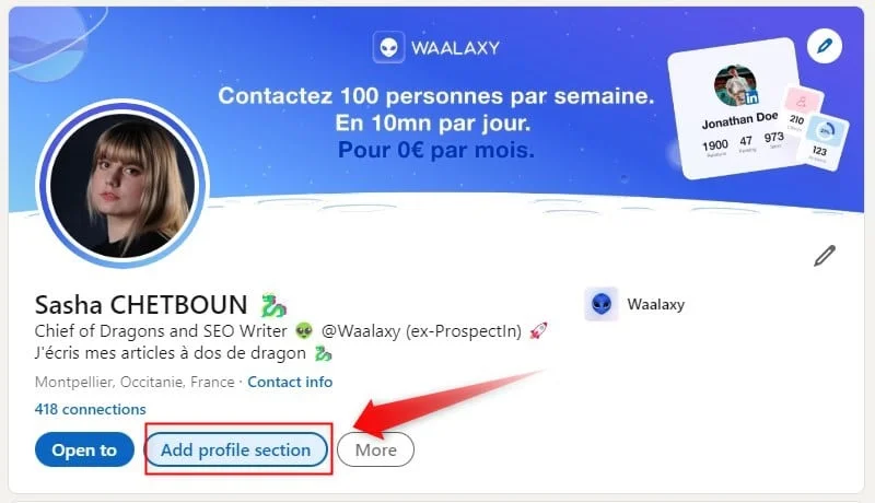 add profile section