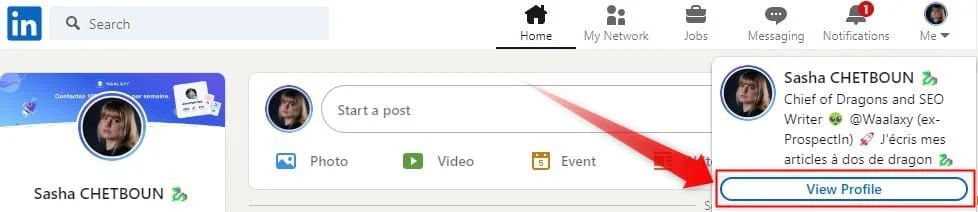 view LinkedIn profile