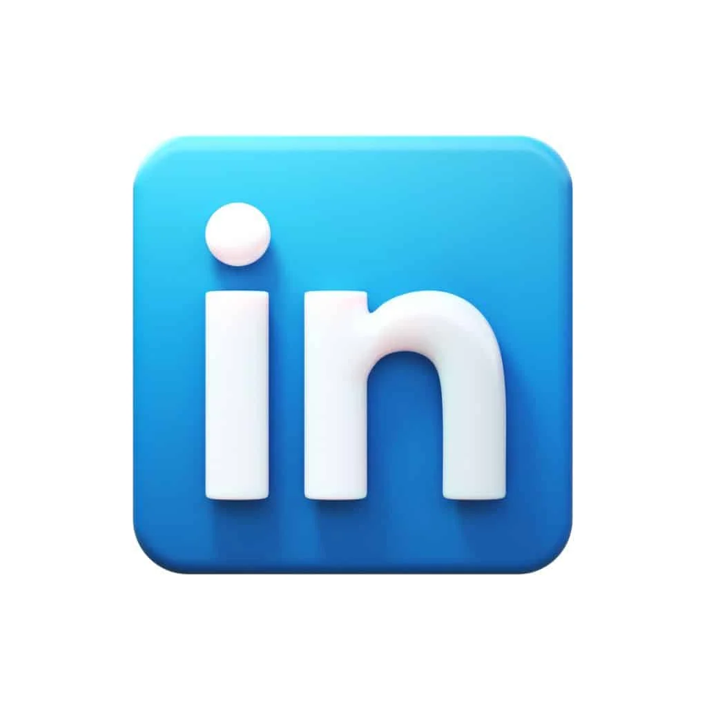 logótipo linkedin 3D