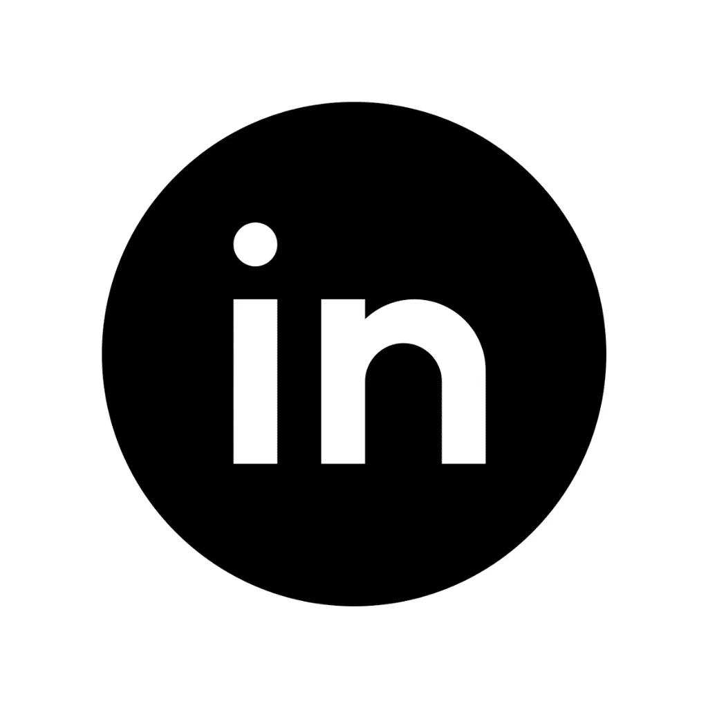 logótipo preto do LinkedIn