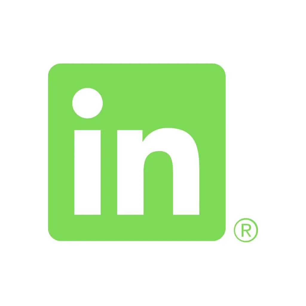 Logótipo verde do LinkedIn jpg