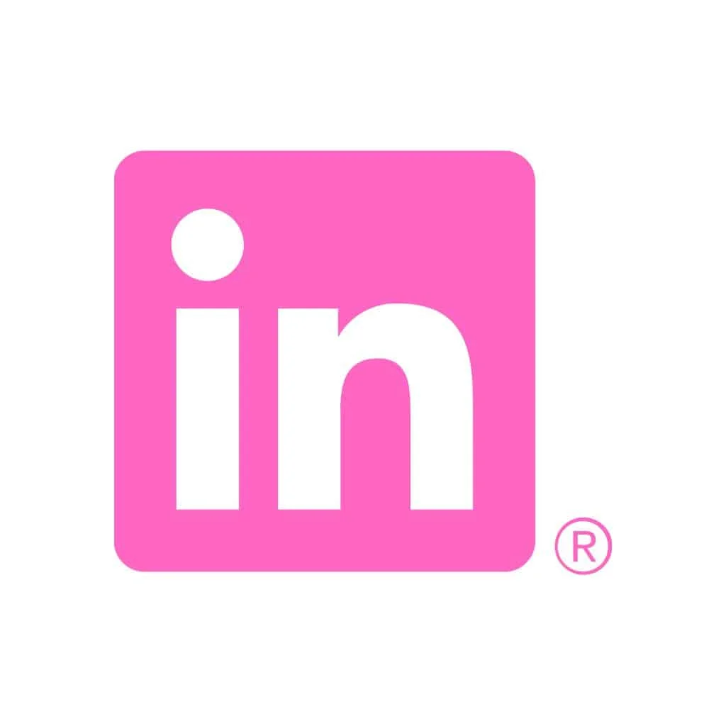 logótipo rosa do LinkedIn jpg