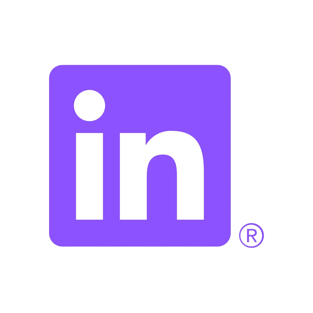 Logótipo roxo do LinkedIn svg