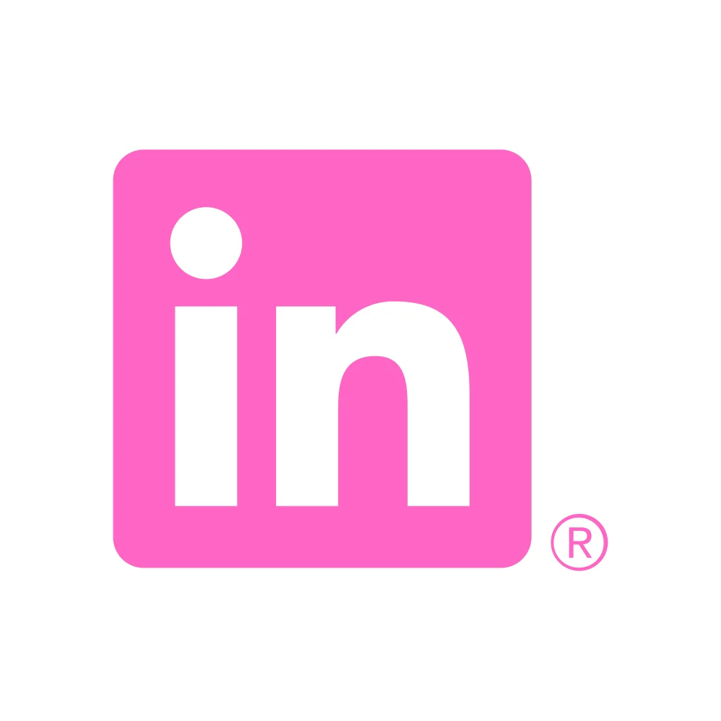 Logótipo rosa do LinkedIn svg
