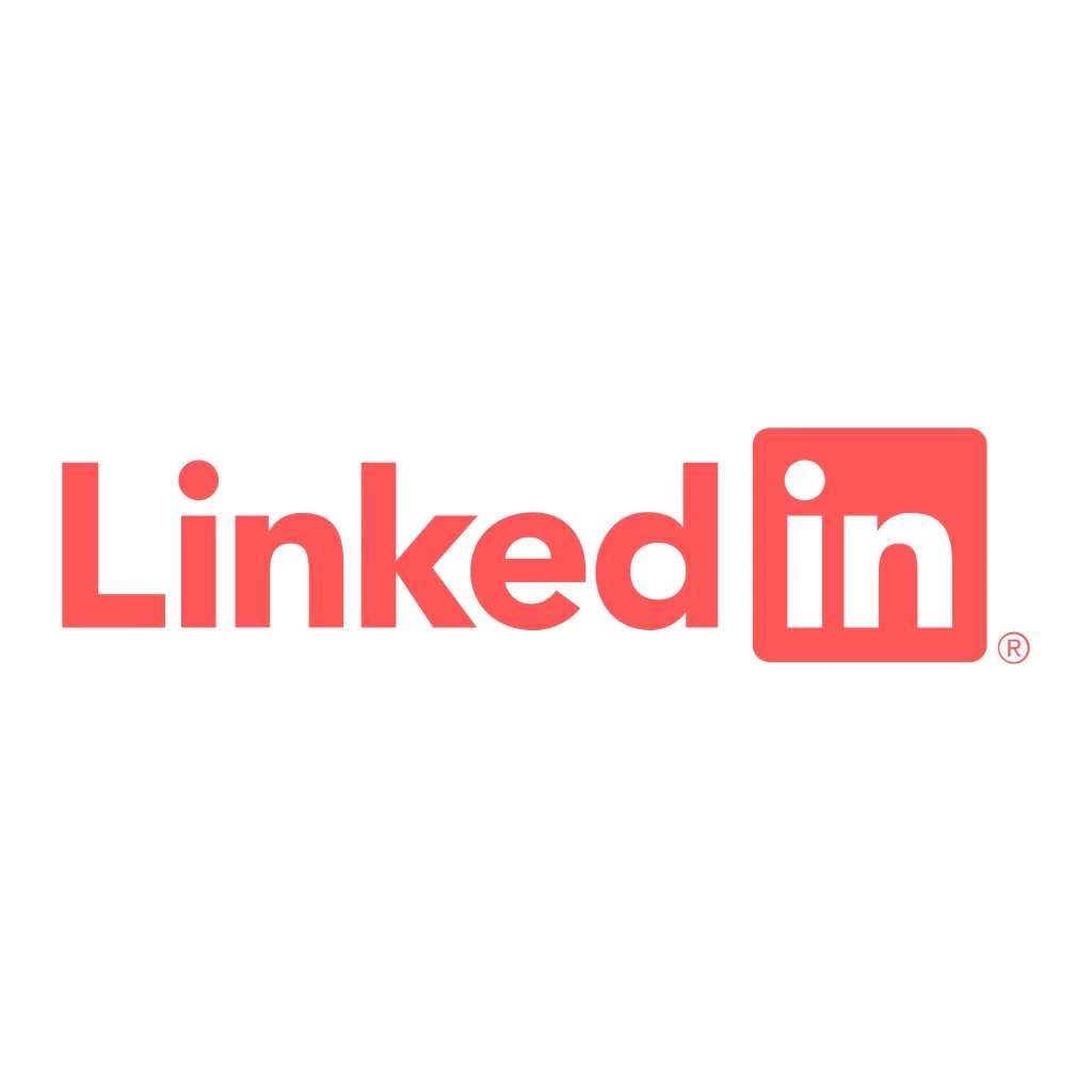 Logótipo vermelho do LinkedIn svg
