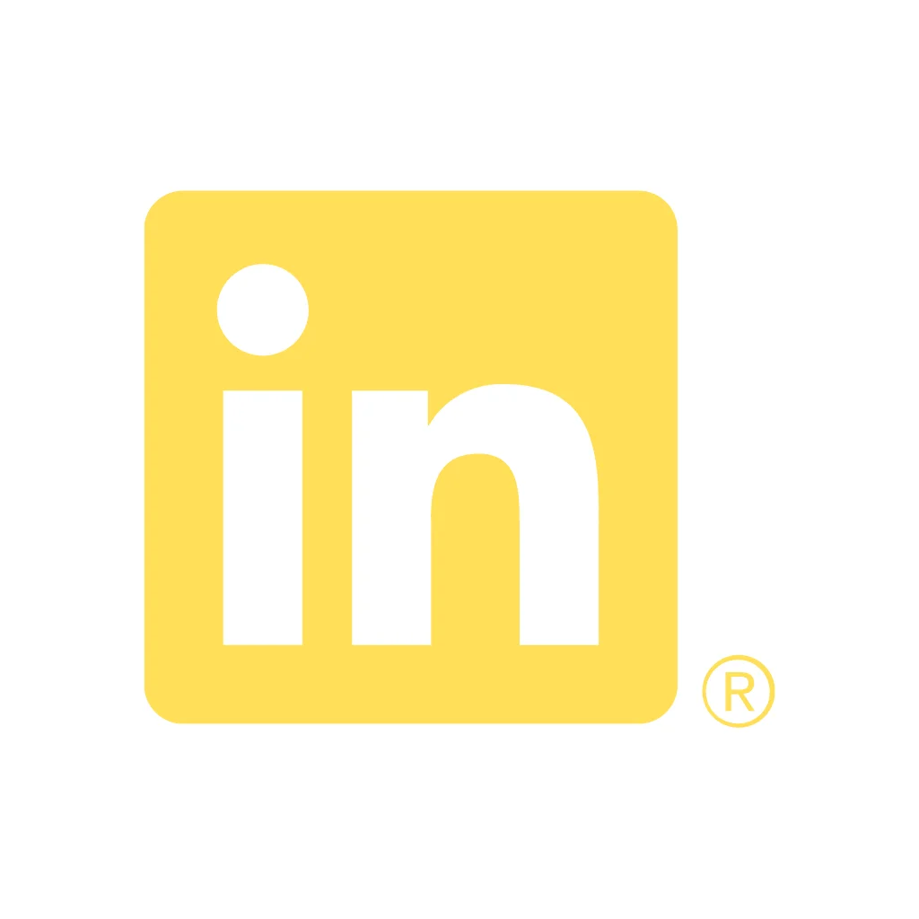 Logótipo amarelo do LinkedIn