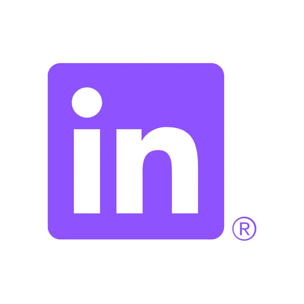 Logótipo roxo do LinkedIn