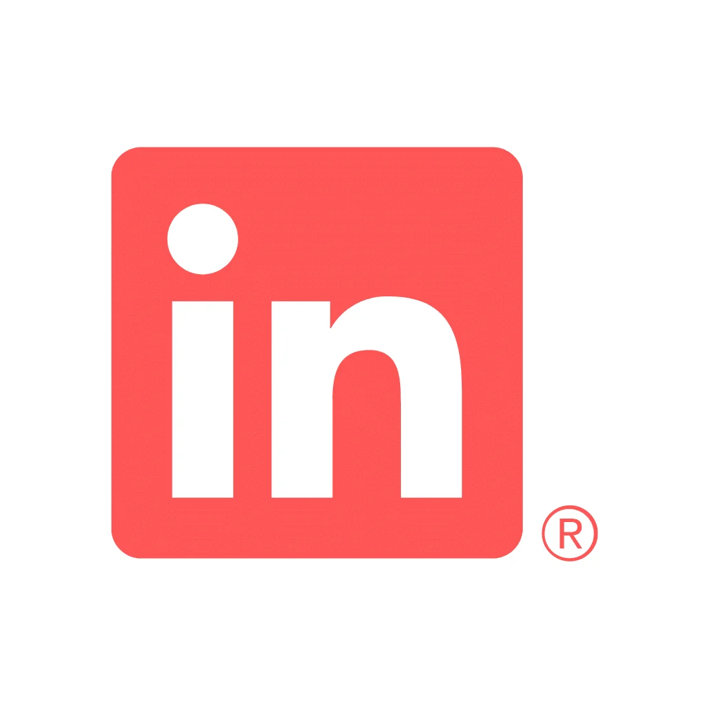 logótipo vermelho do LinkedIn
