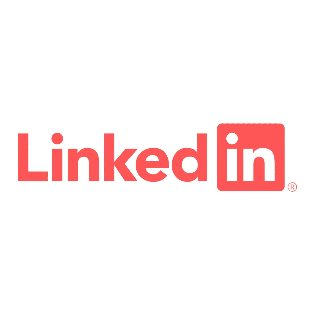 logótipo vermelho do LinkedIn