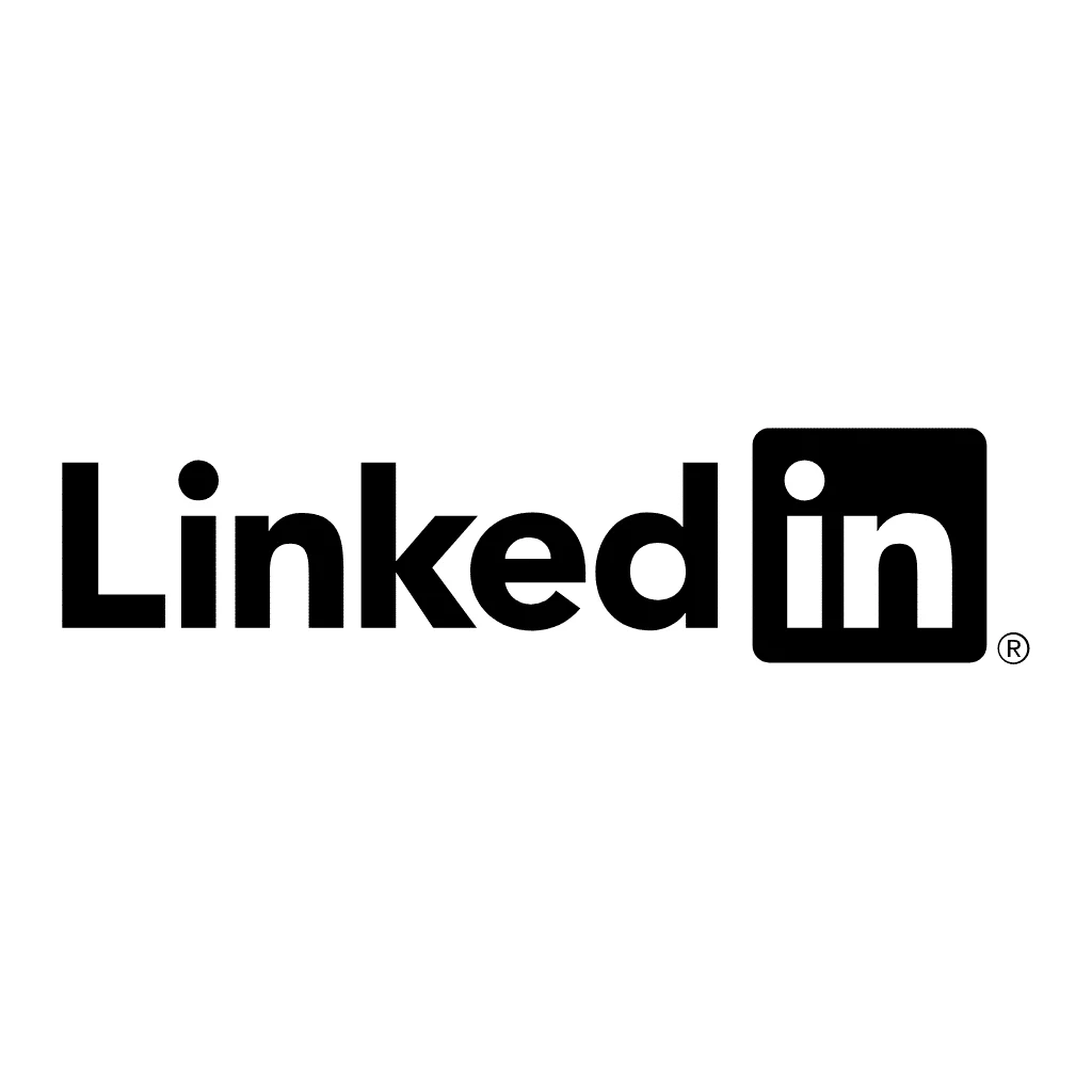 Logotipo preto do LinkedIn png