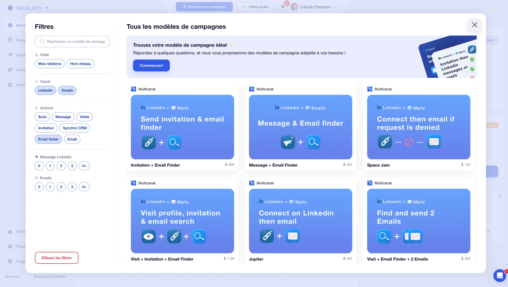 séquences multicanales waalaxy