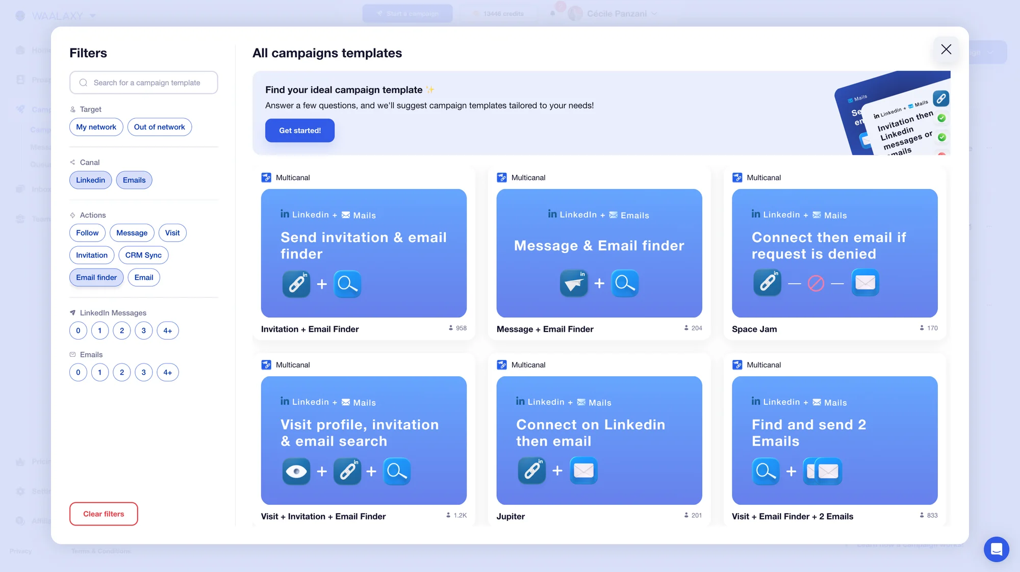 Waalaxy multichannel campaigns